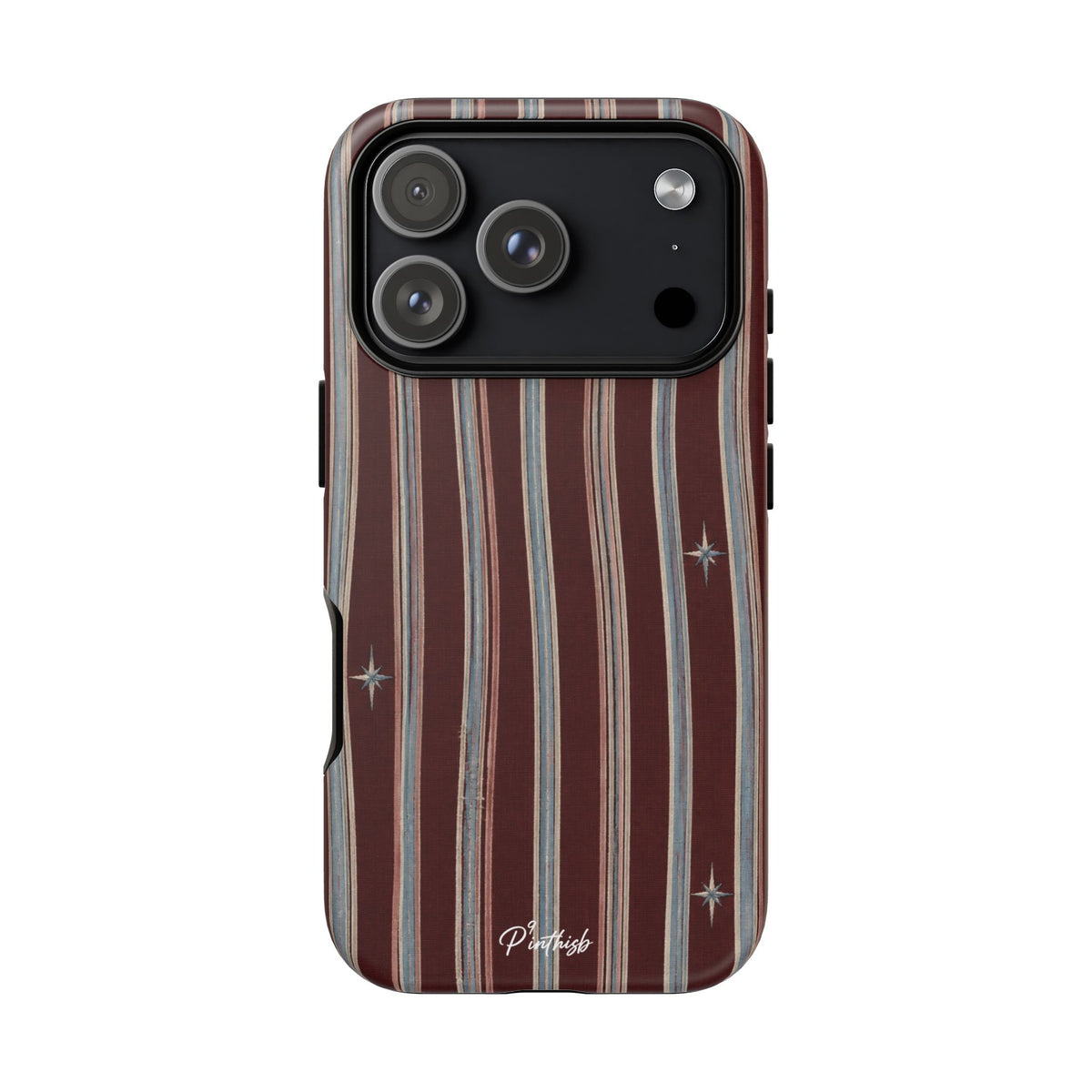 Retro Red & Cream with Star Accents Phone Case