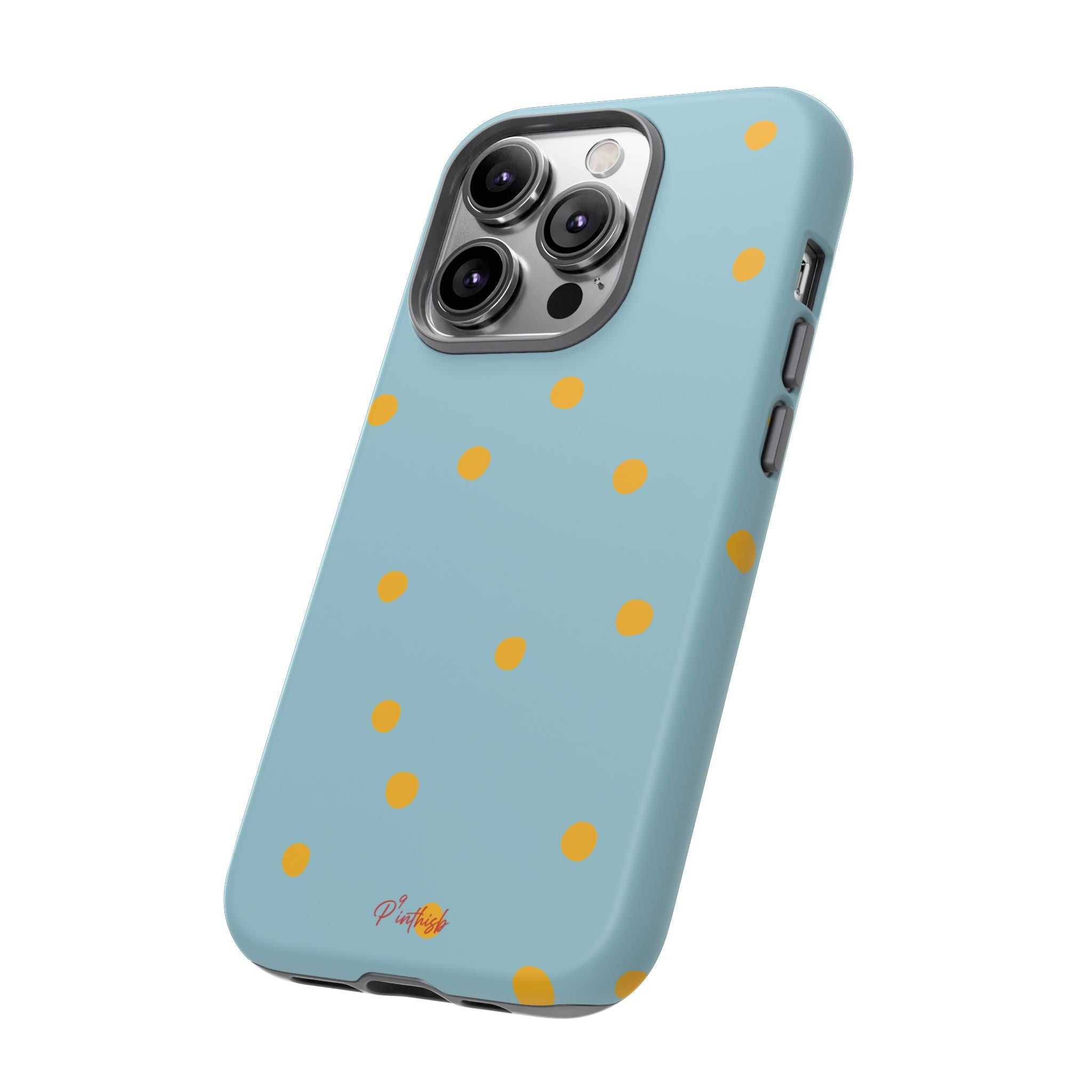 Blue & Yellow Polka Dot Tough Phone Case
