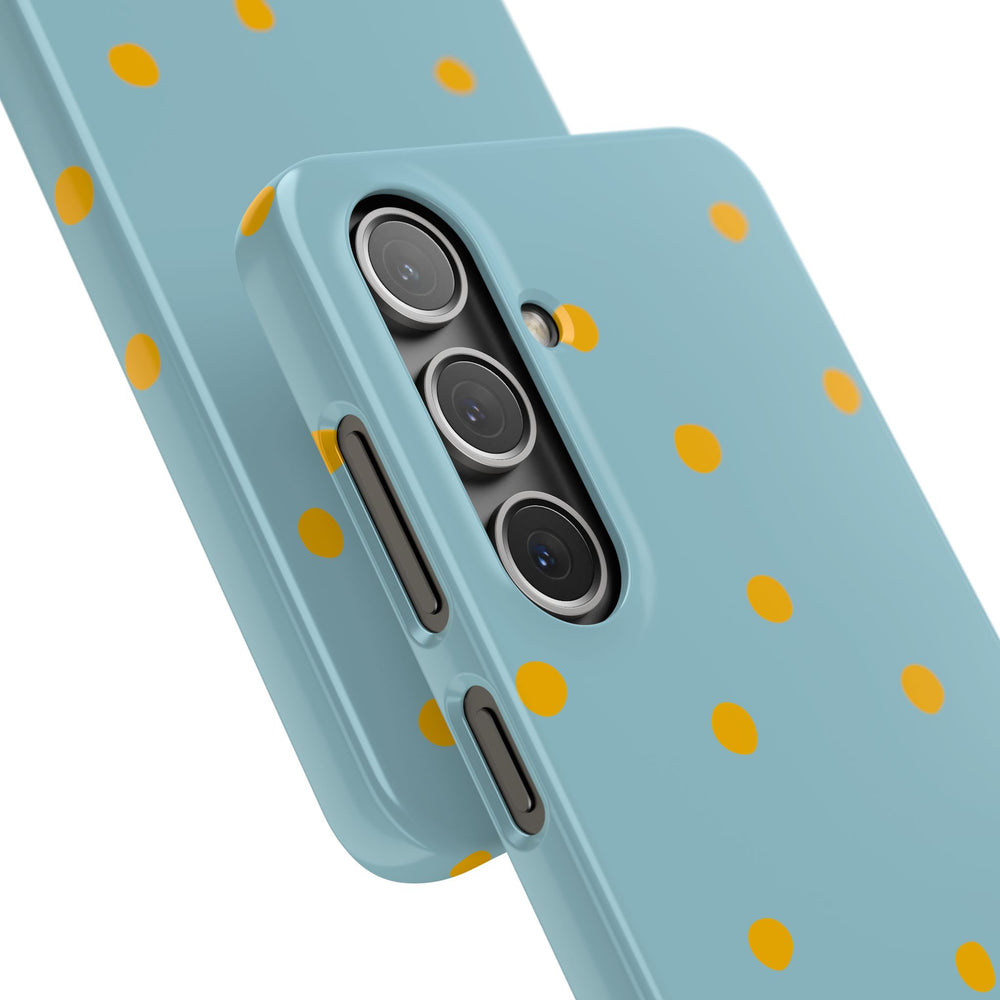 Blue & Yellow Polka Dot Snap Phone Case