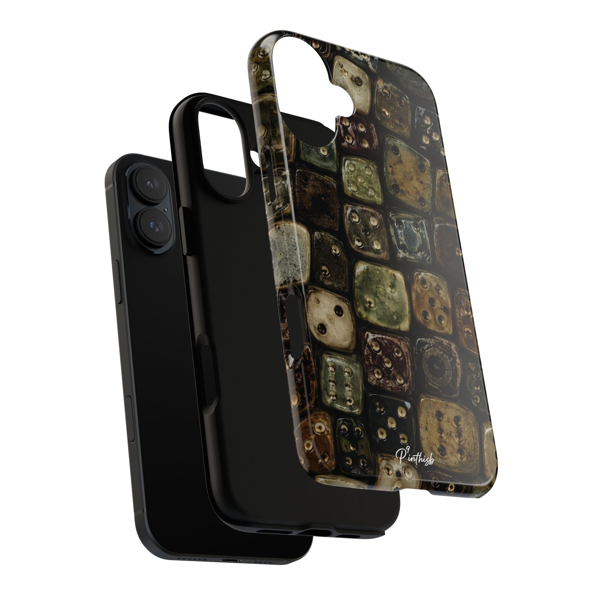 Vintage Dice Tile Phone Case