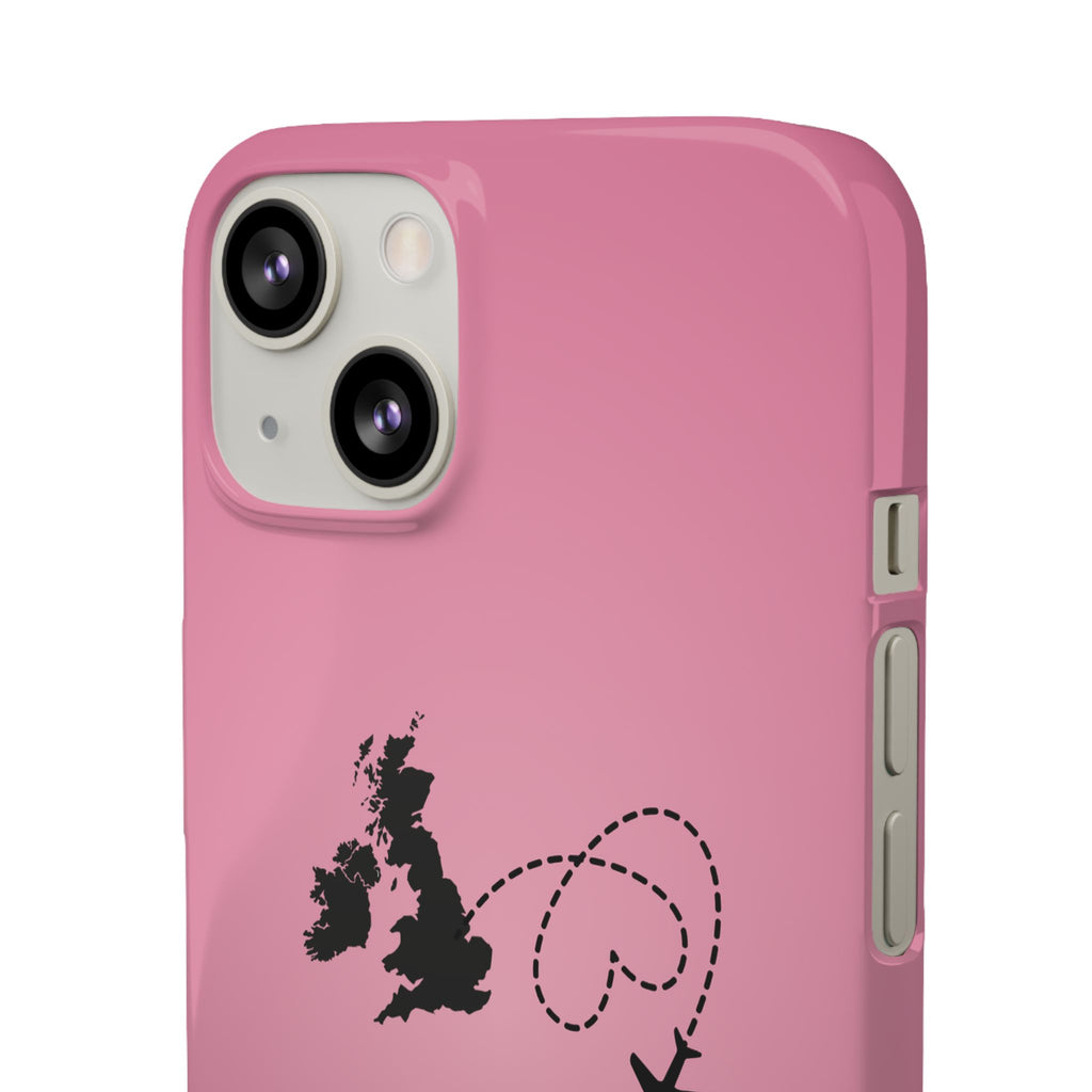 UK to Albania Pink Snap Phone Case