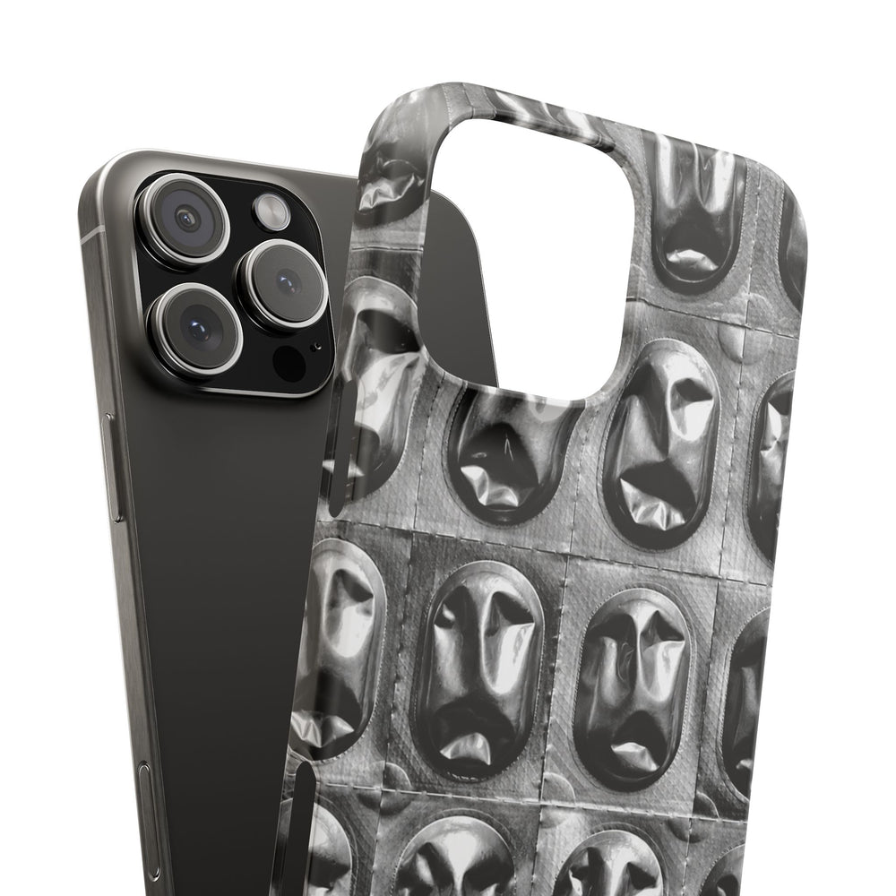 Metallic Mask Grid Snap Case