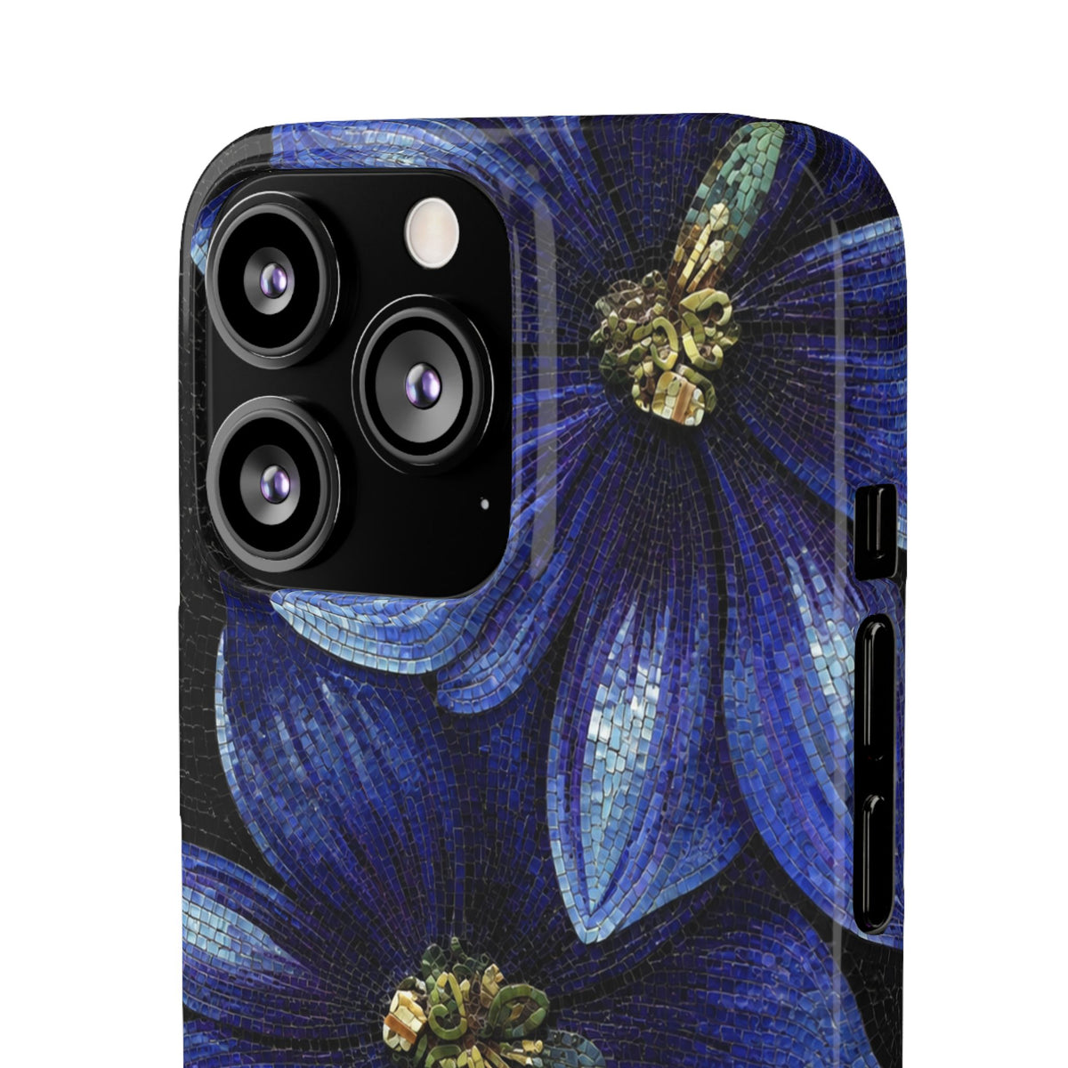 Blue Floral Snap Case