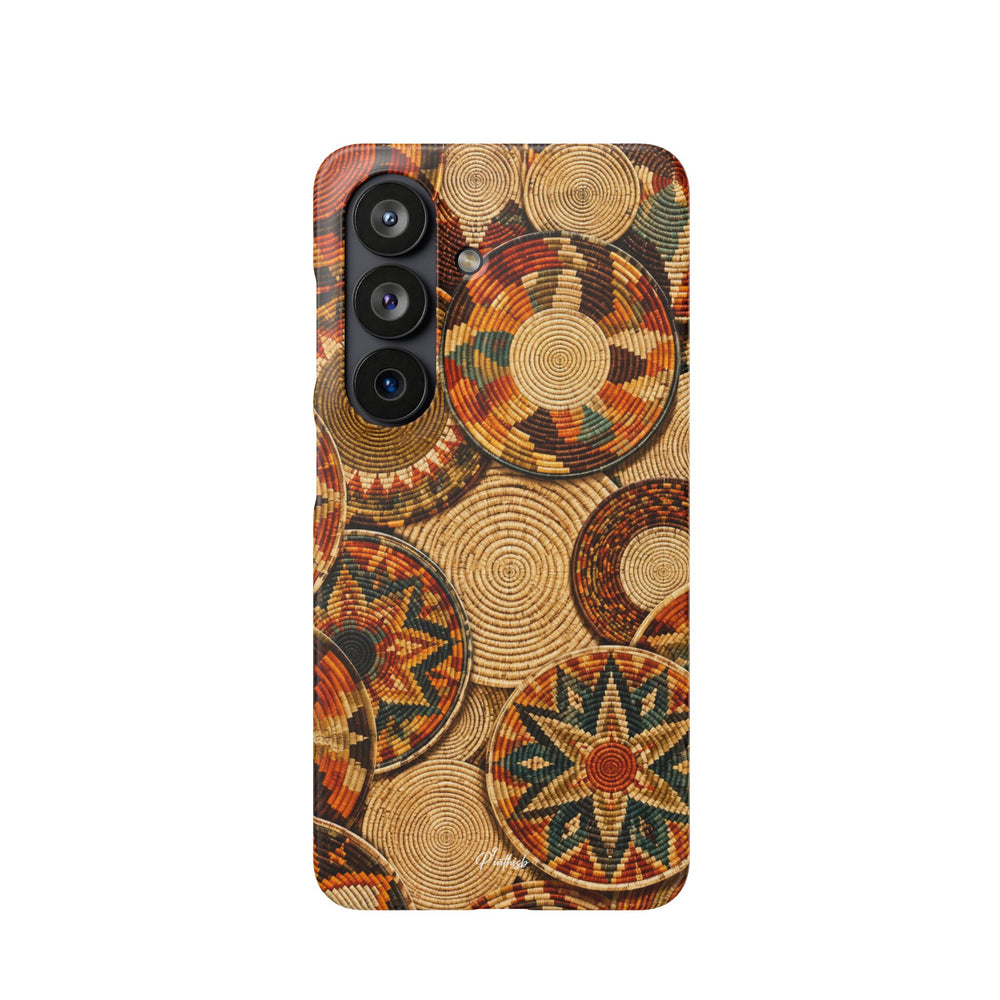 Bohemian Woven Basket Pattern Snap Case