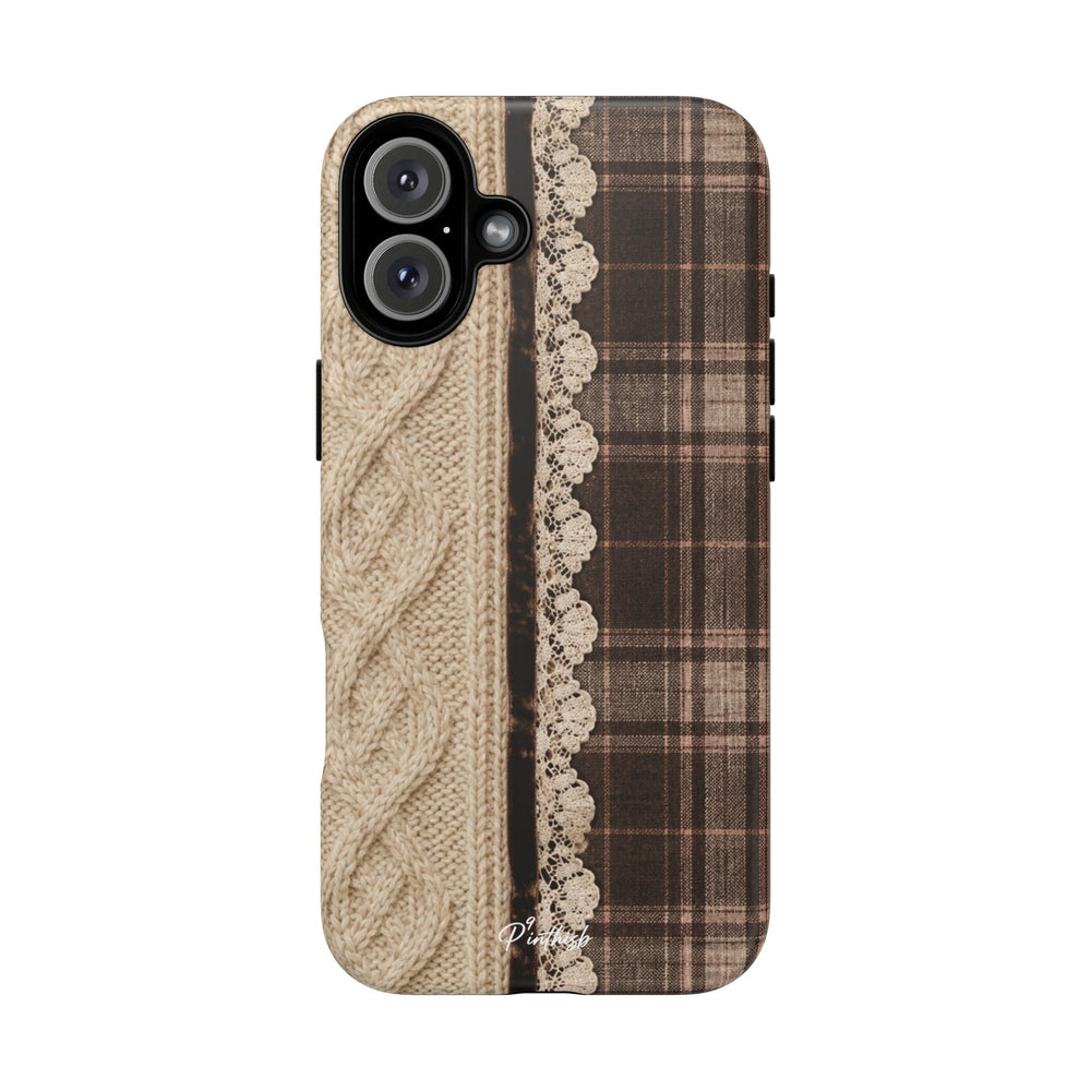 Cozy Plaid Knit Tough Phone Case