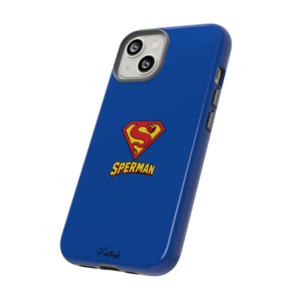 "SPERMAN" Parody Logo Tough Phone Case