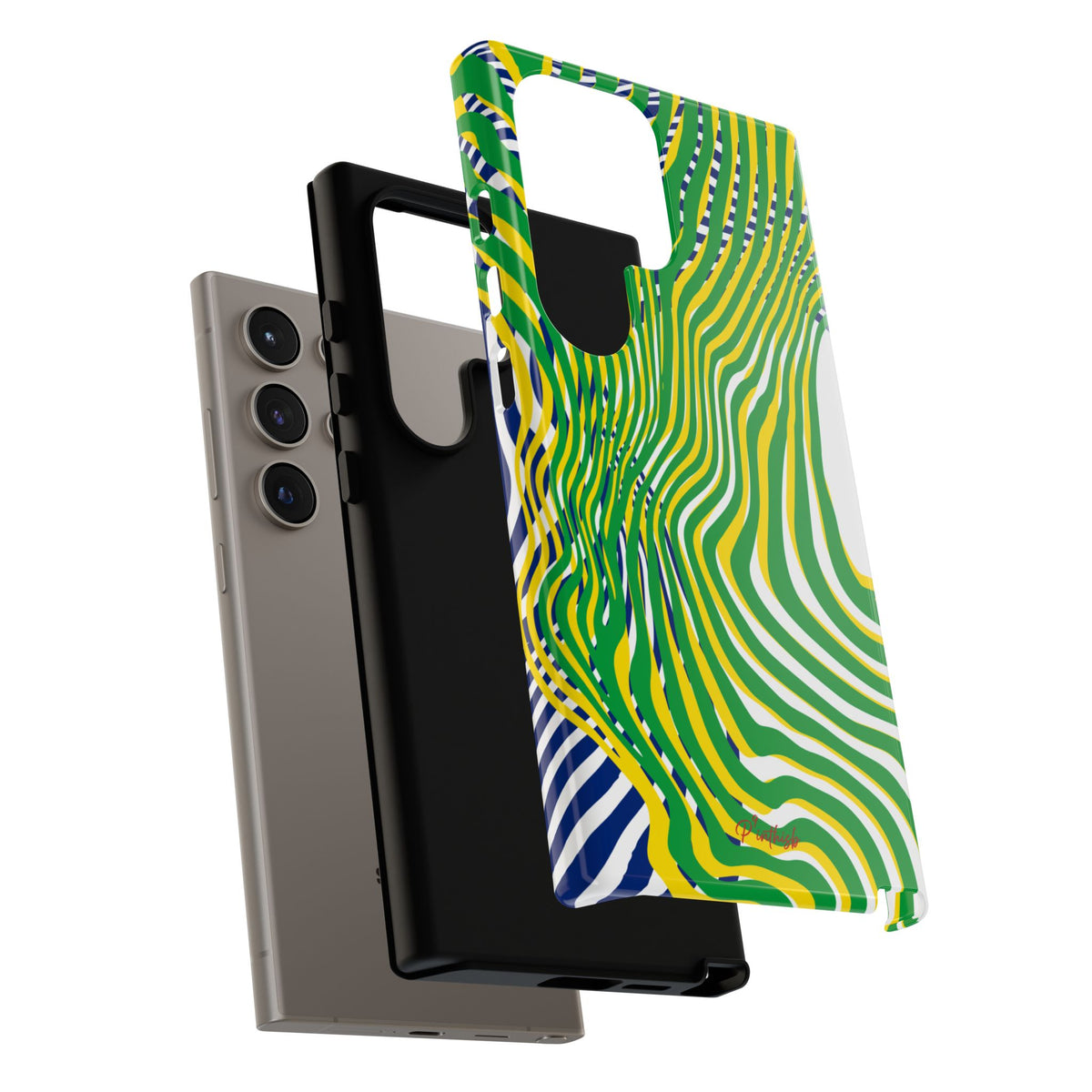 Abstract Green Wave Phone Case
