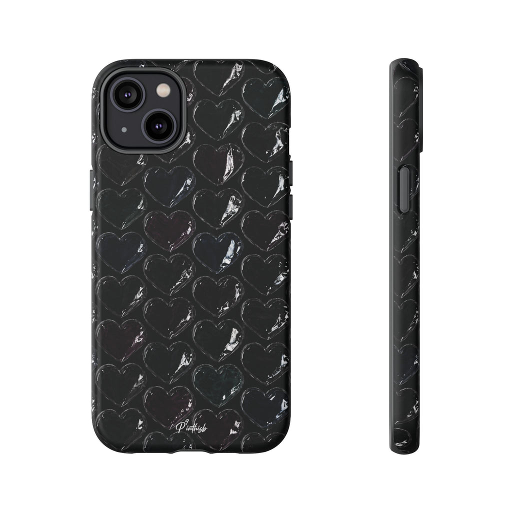 Black Pop Hearts Tough Case