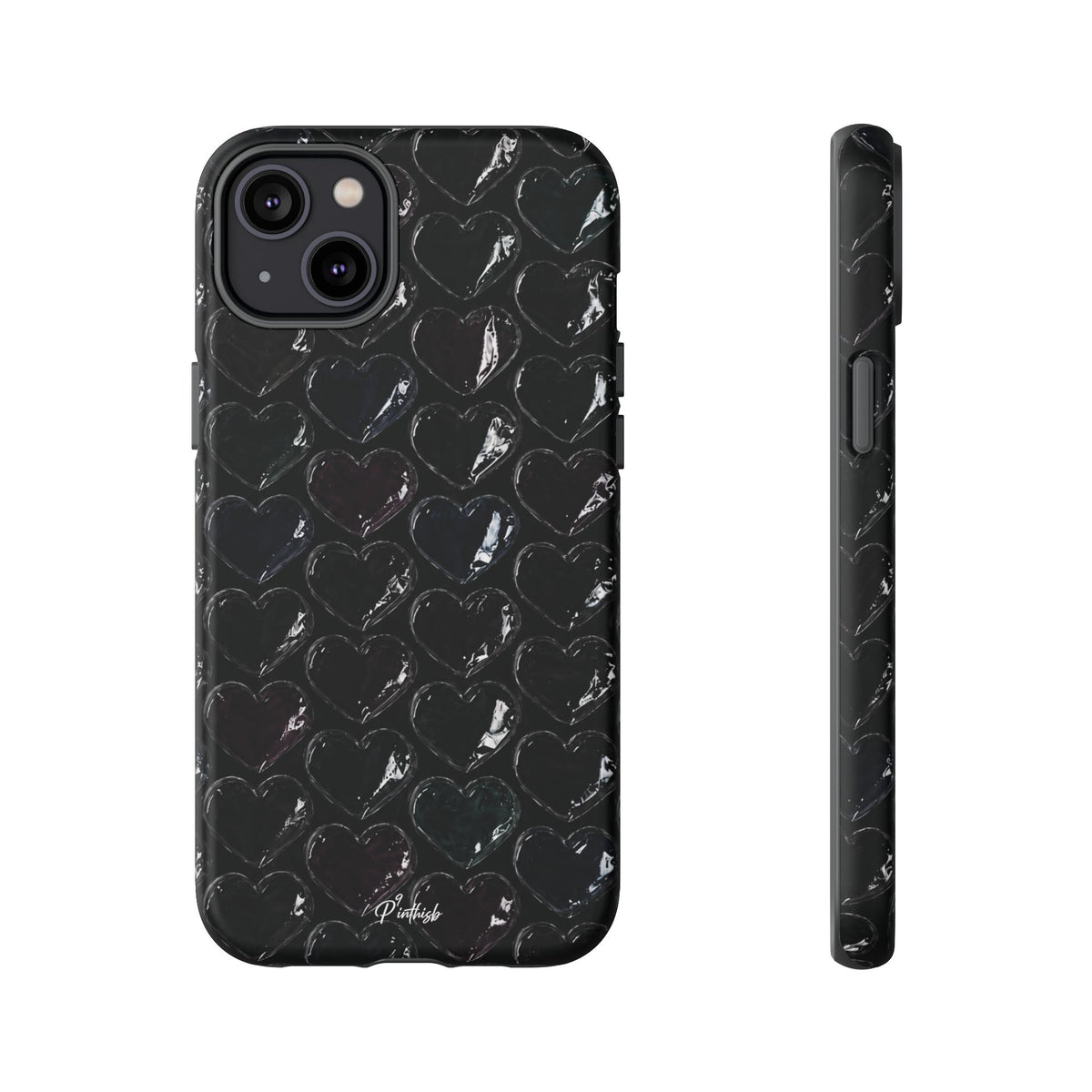 Black Pop Hearts Tough Case