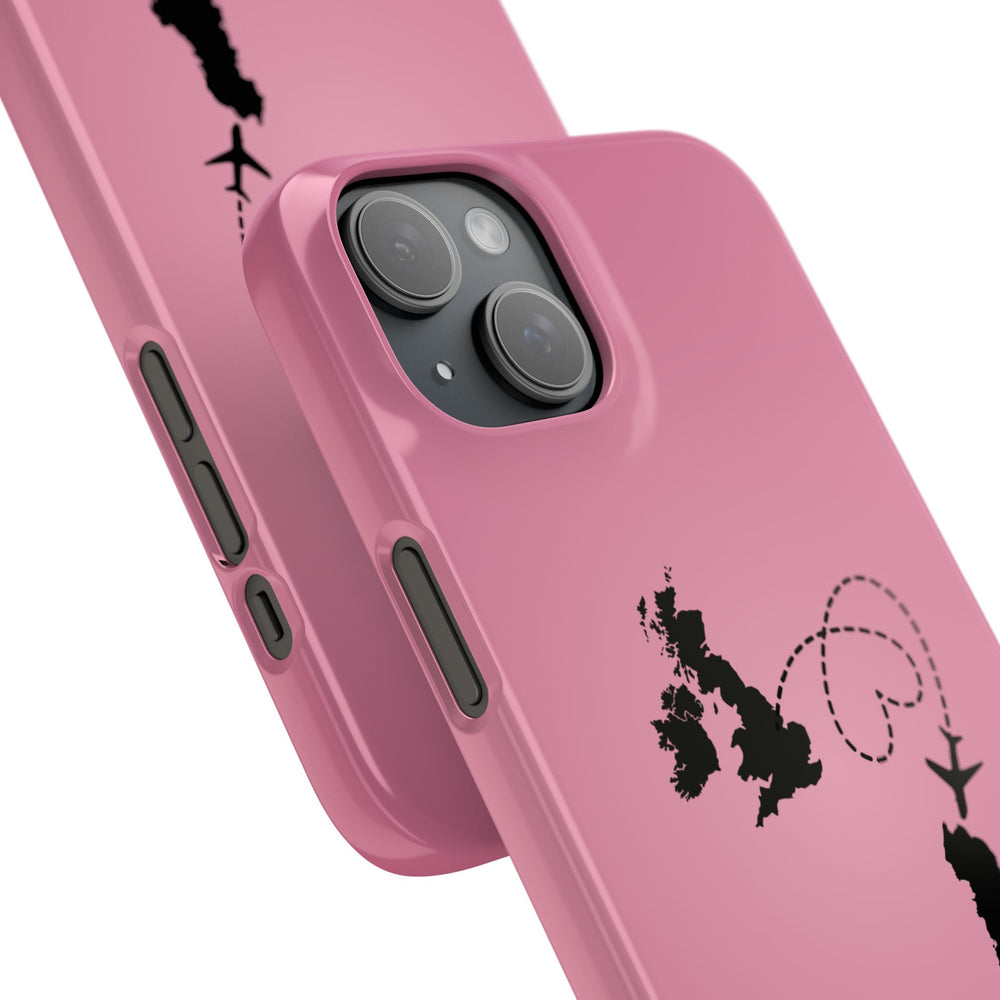 UK to Albania Pink Snap Phone Case