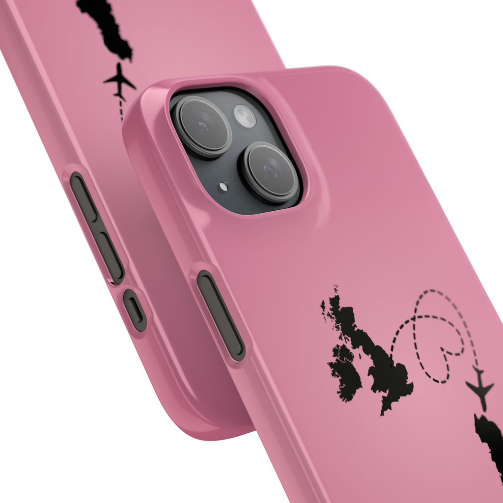 UK to Albania Pink Snap Phone Case