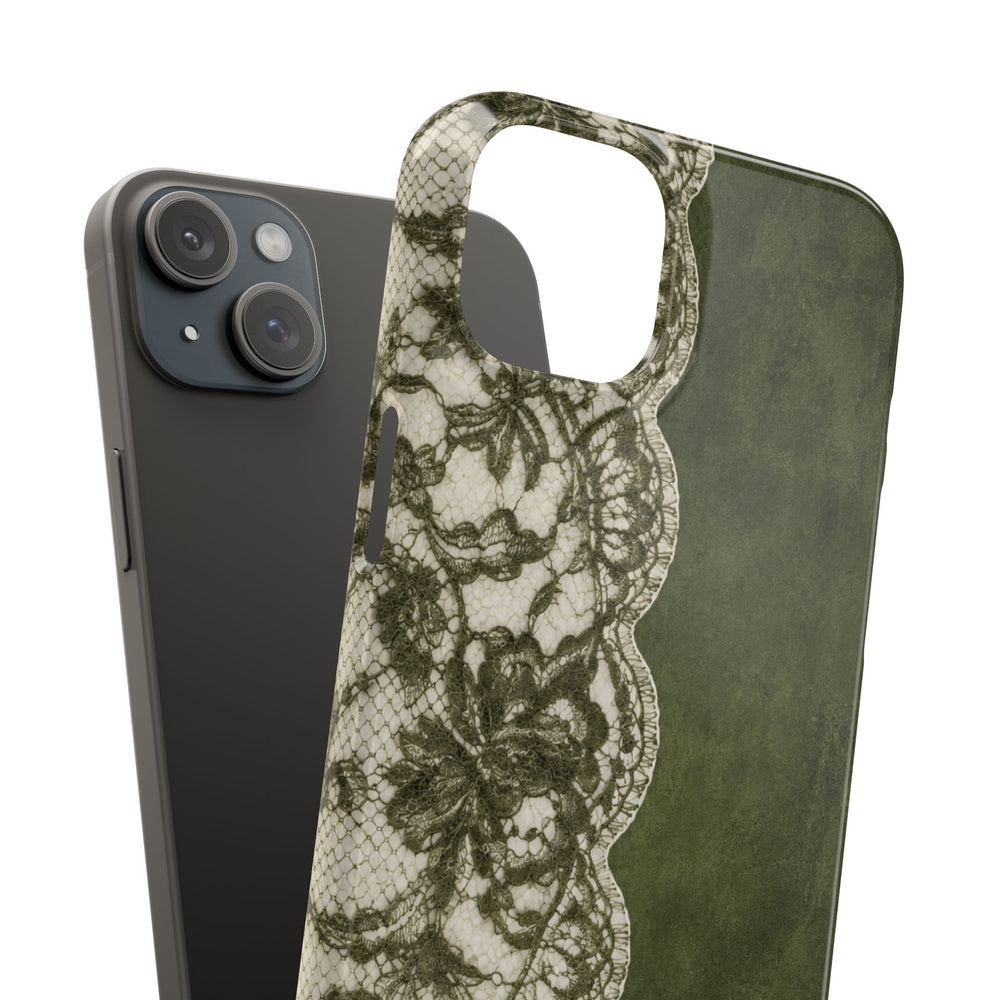 Olive Lace Snap Case