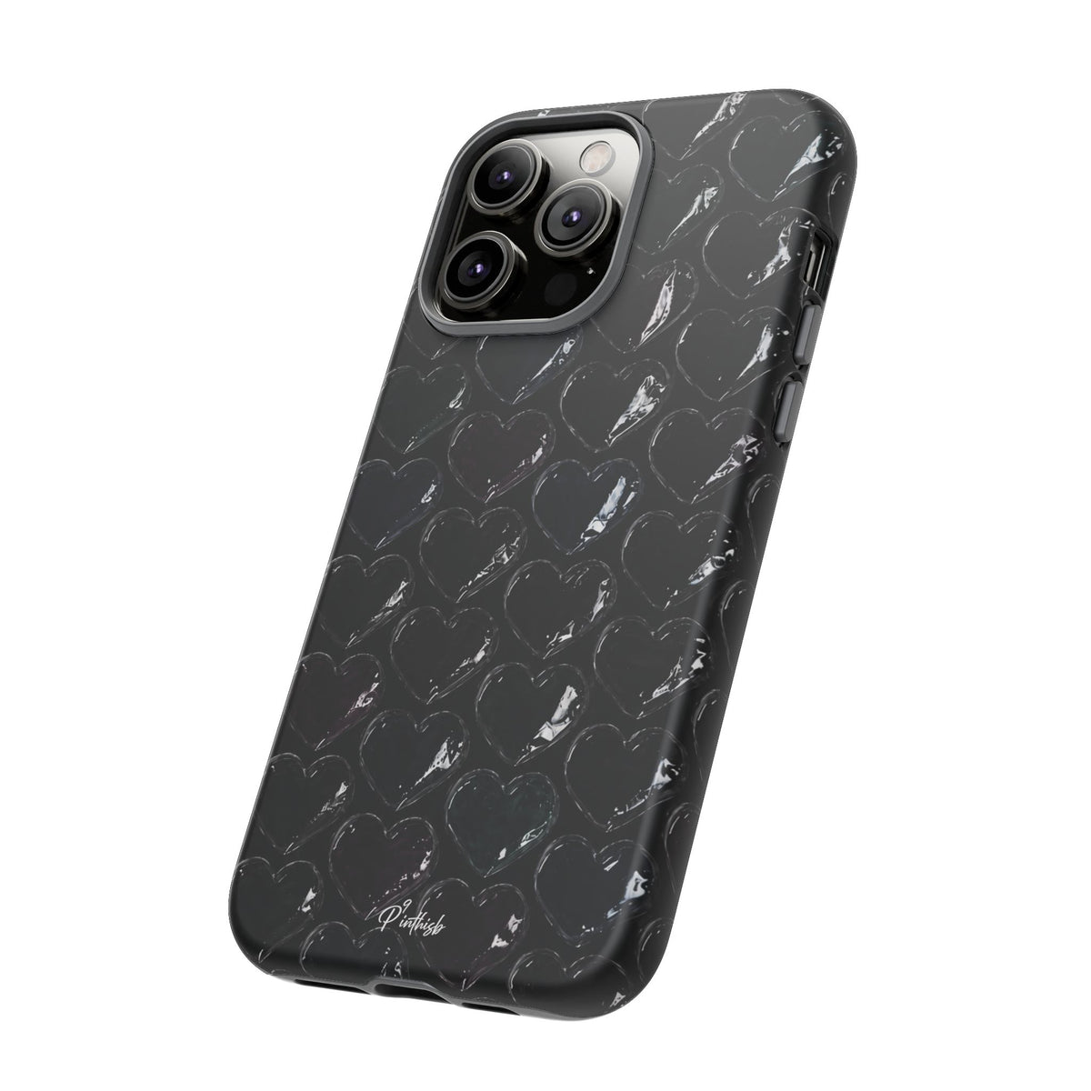 Black Pop Hearts Tough Case
