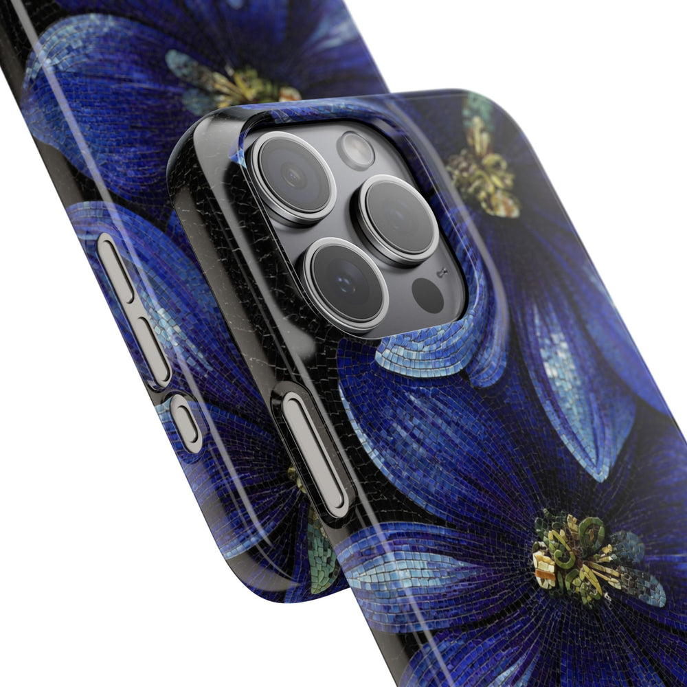 Blue Floral Snap Case