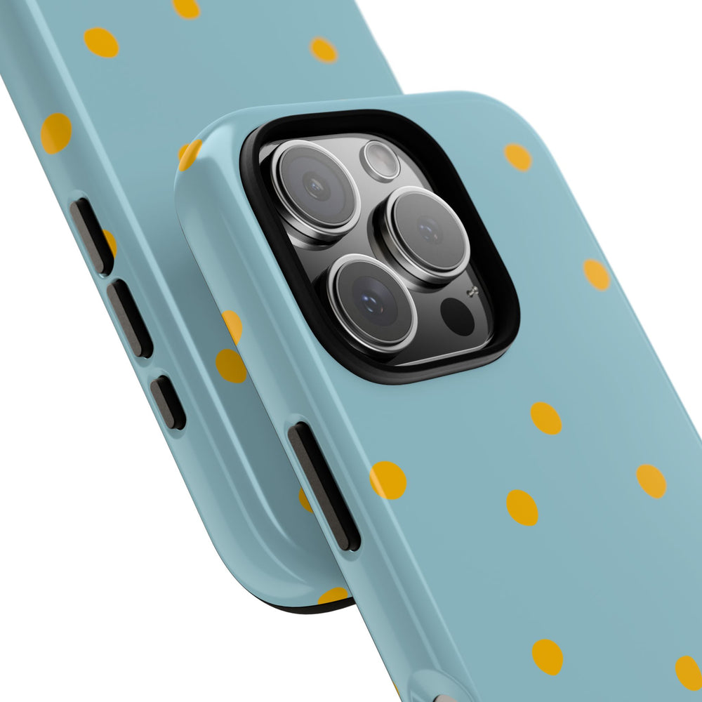 Blue & Yellow Polka Dot Tough Phone Case