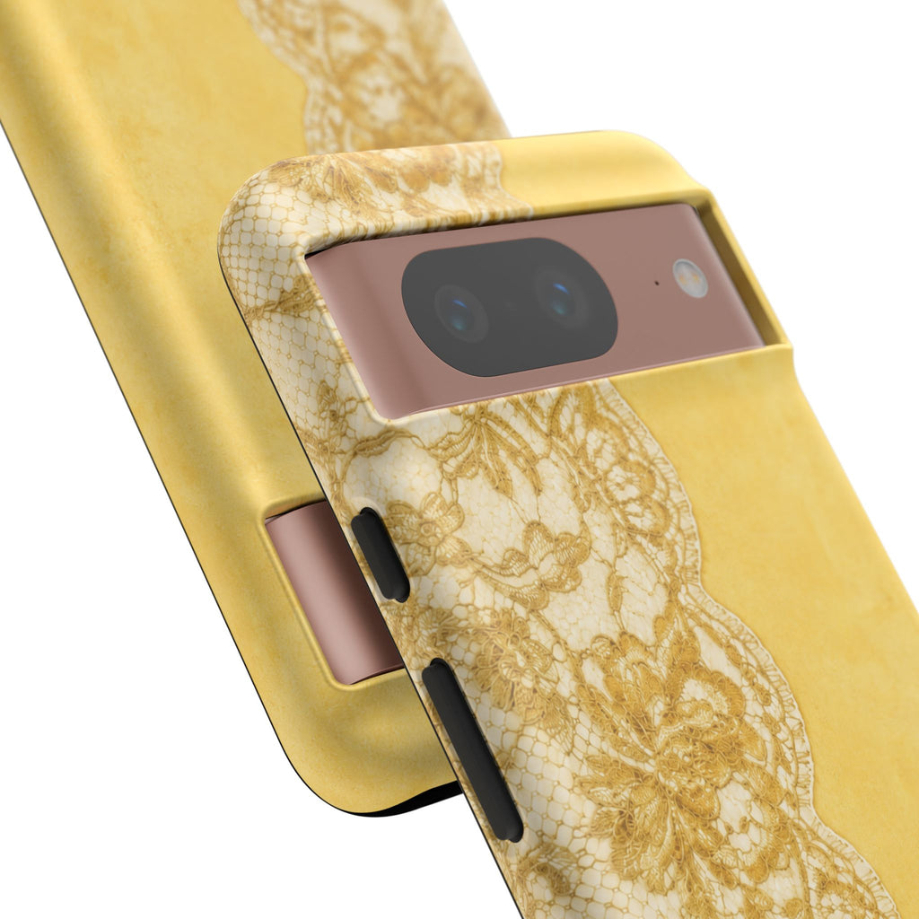 Yellow Vintage Lace Tough Case