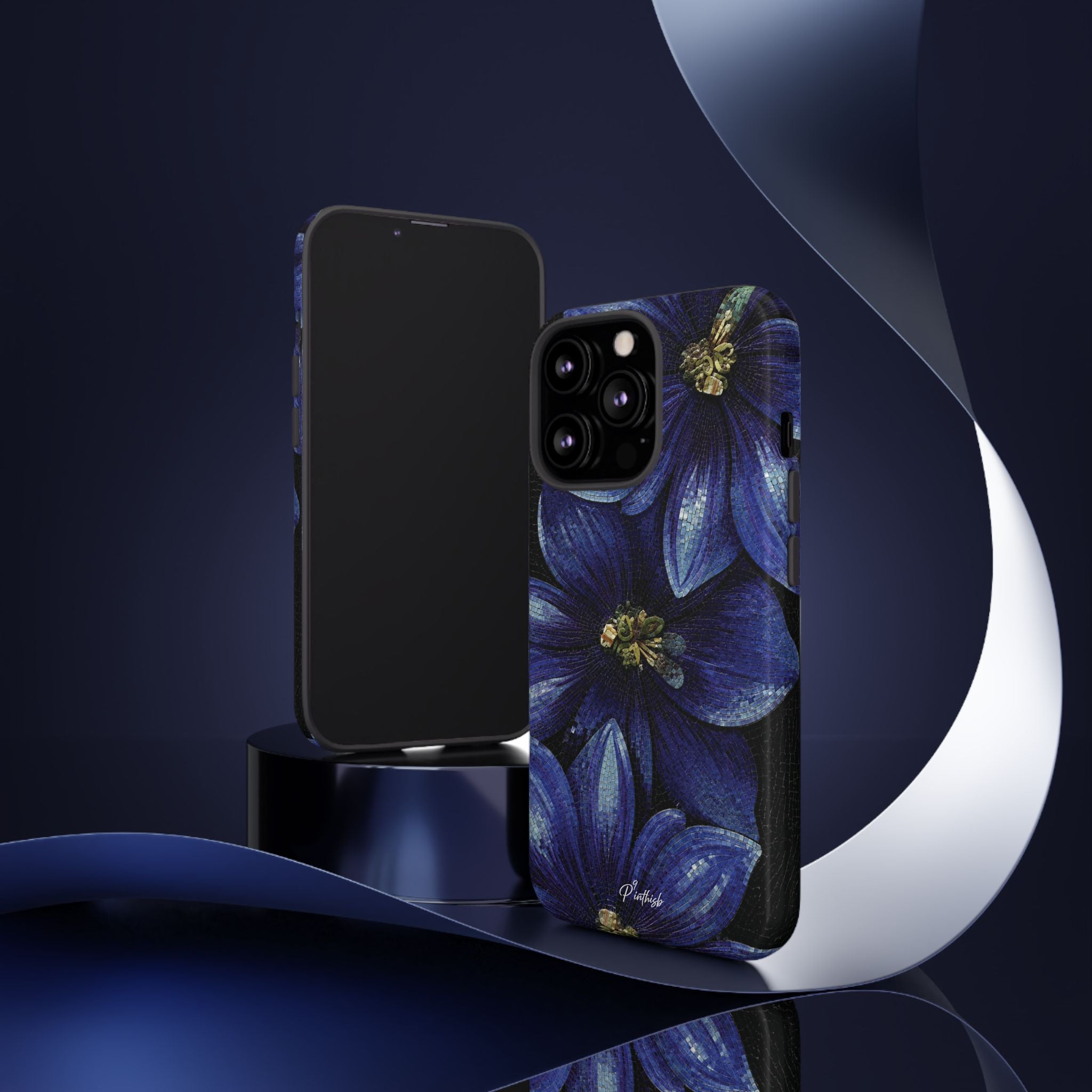 Blue Floral Tough Case