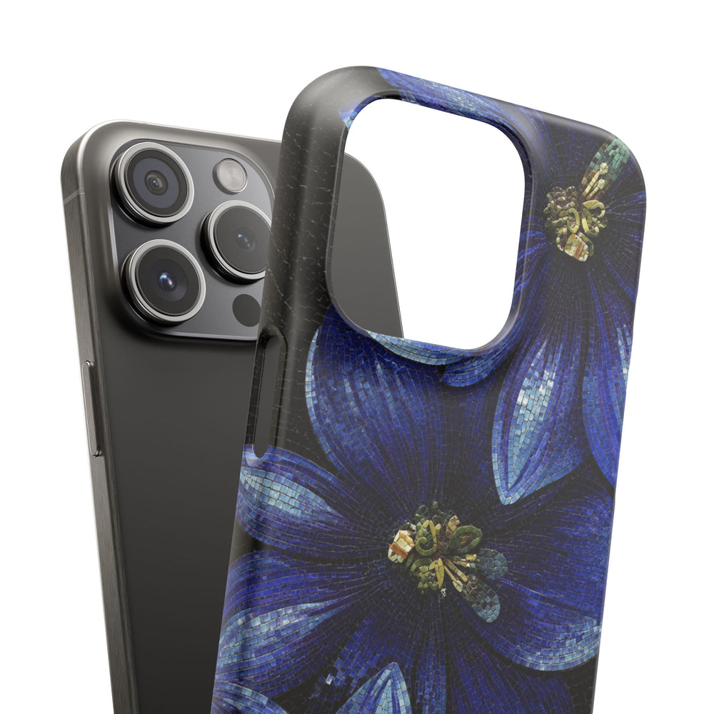 Blue Floral Snap Case