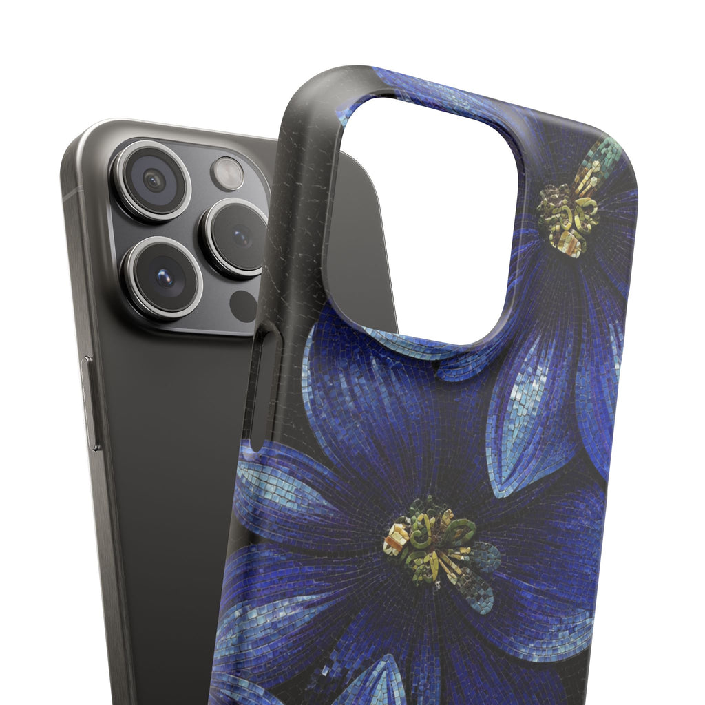 Blue Floral Snap Case