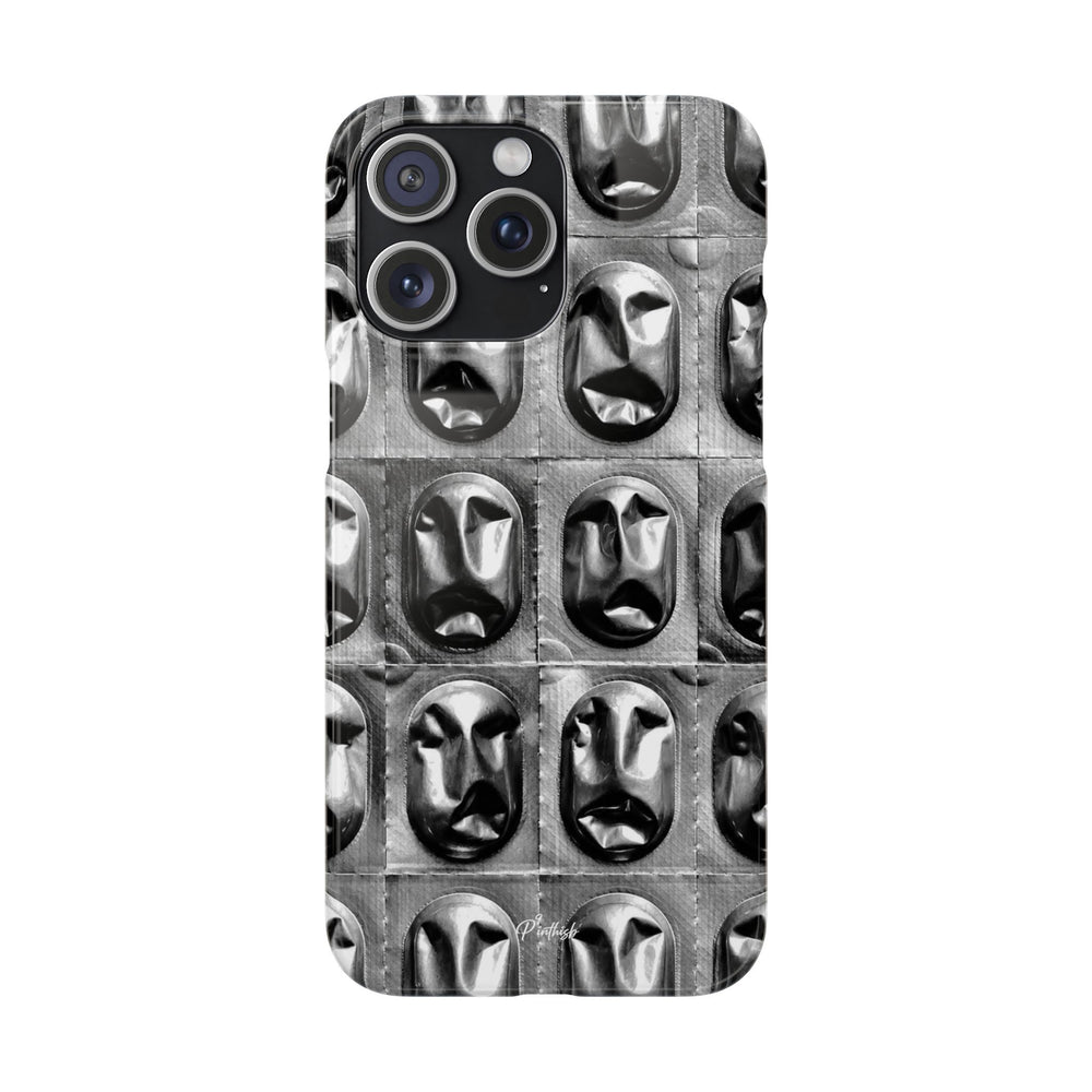 Metallic Mask Grid Snap Case