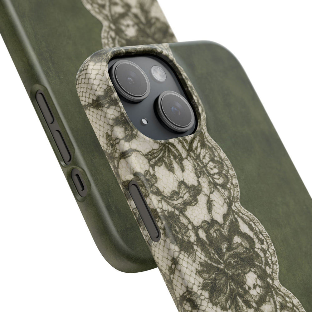 Olive Lace Snap Case