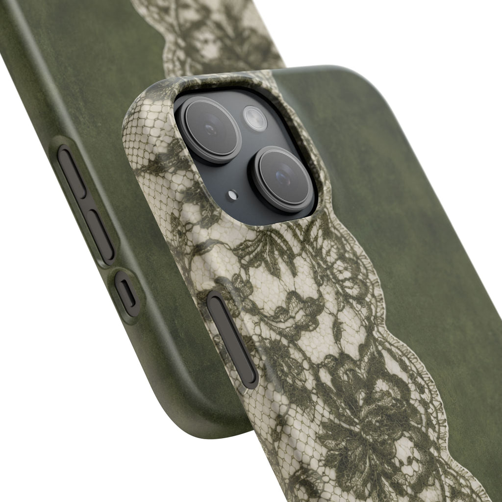 Olive Lace Snap Case