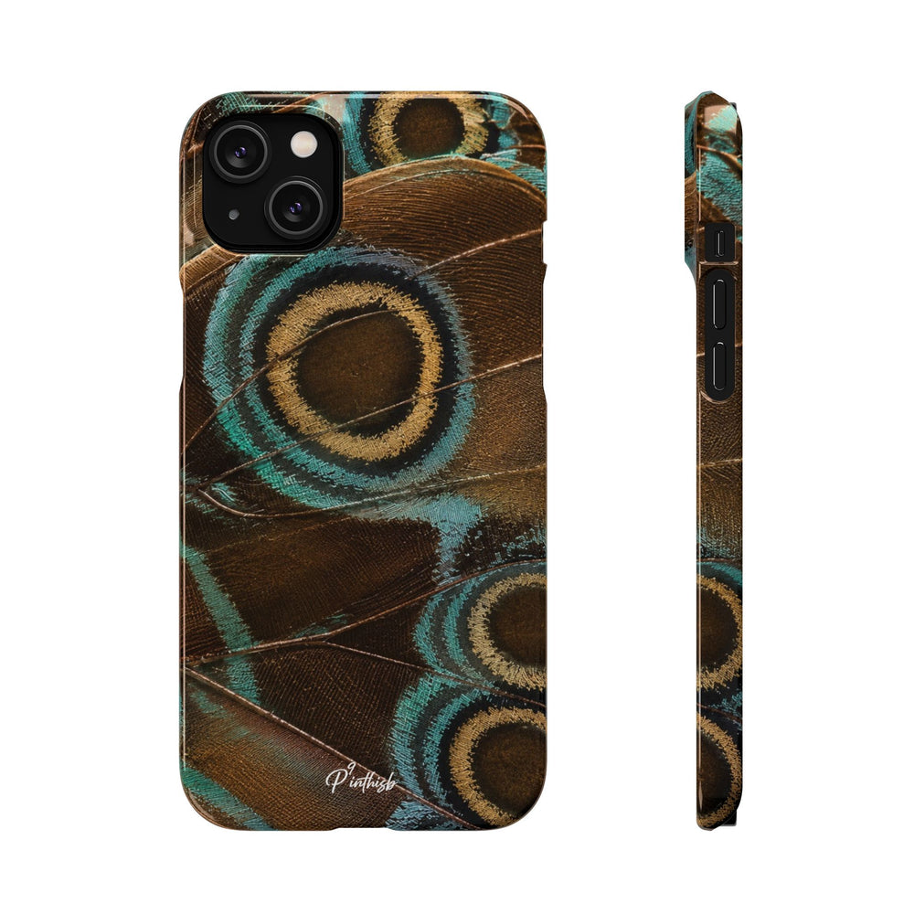 Peacock Feather Pattern Snap Case