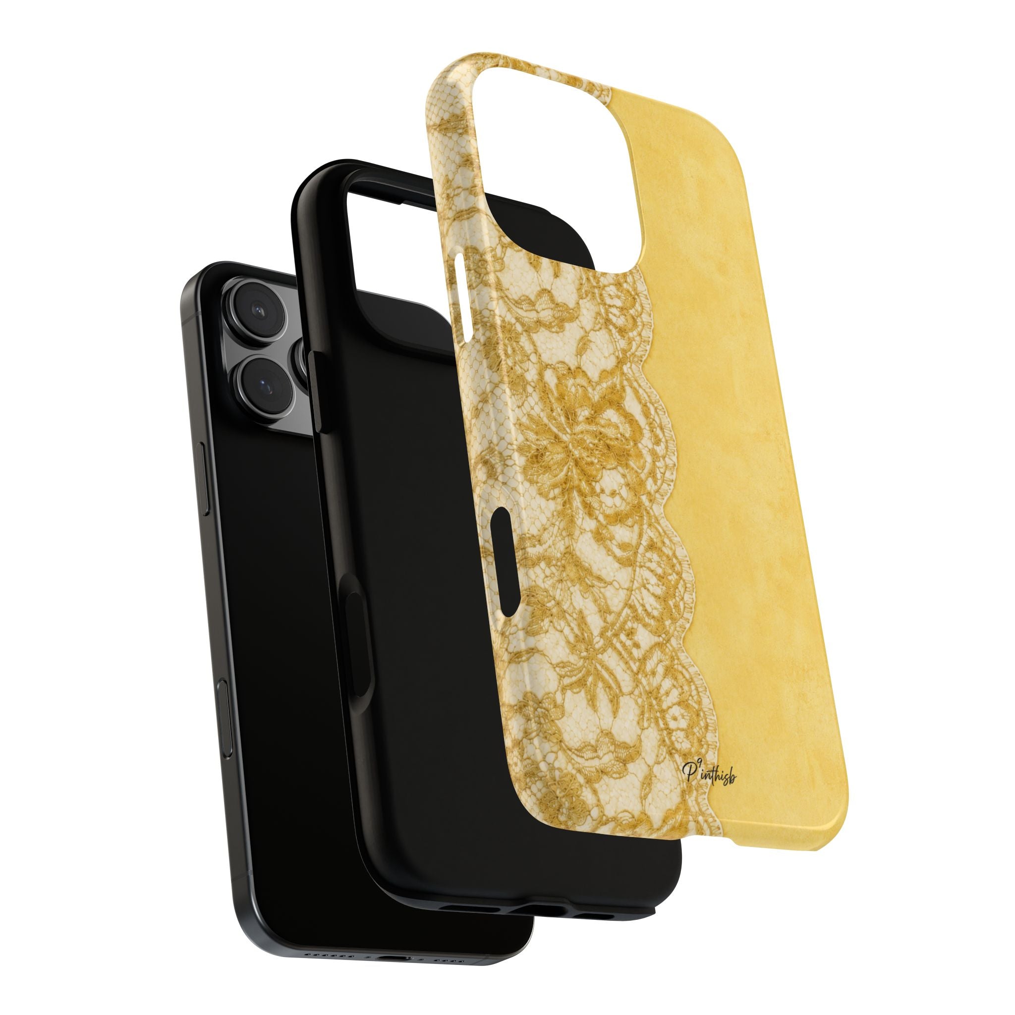 Yellow Vintage Lace Tough Case