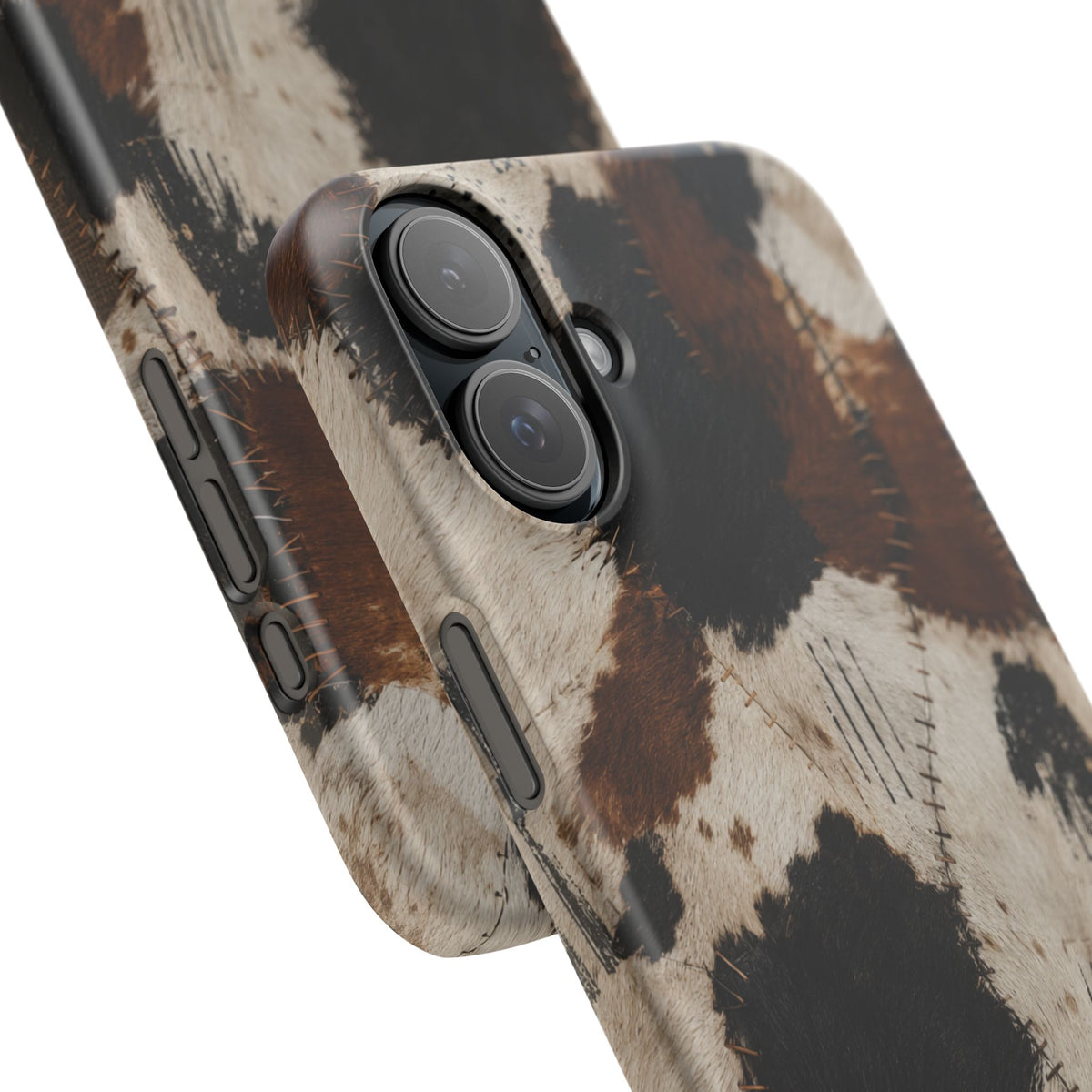 Brown & Black Animal Print Snap Case