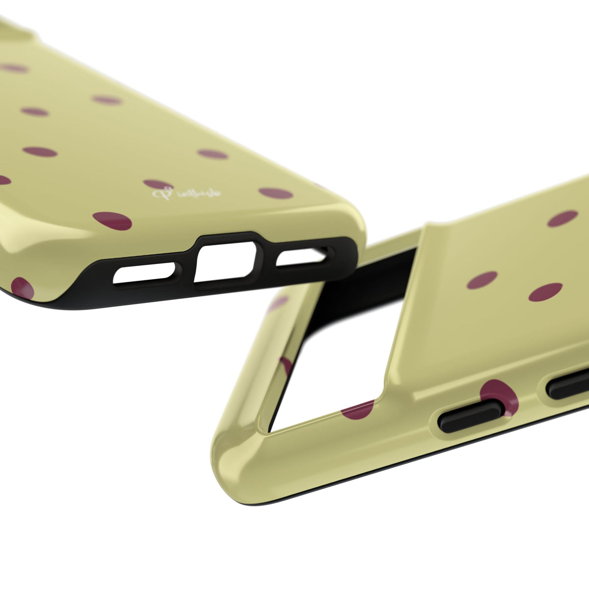 Yellow & Burgundy Polka Dot Tough Phone Case