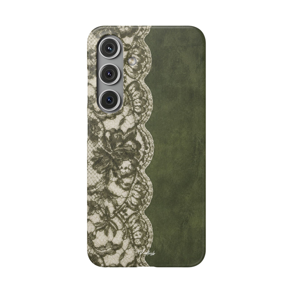 Olive Lace Snap Case