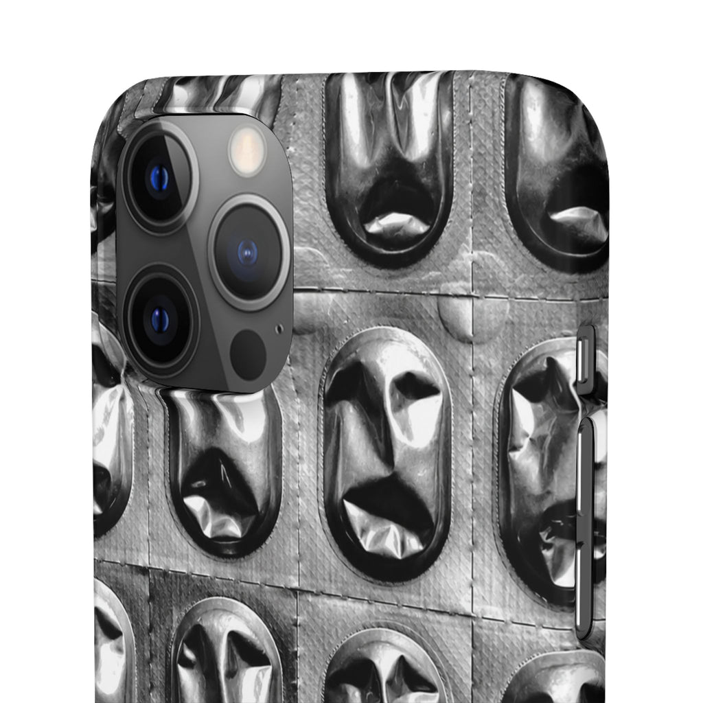 Metallic Mask Grid Snap Case