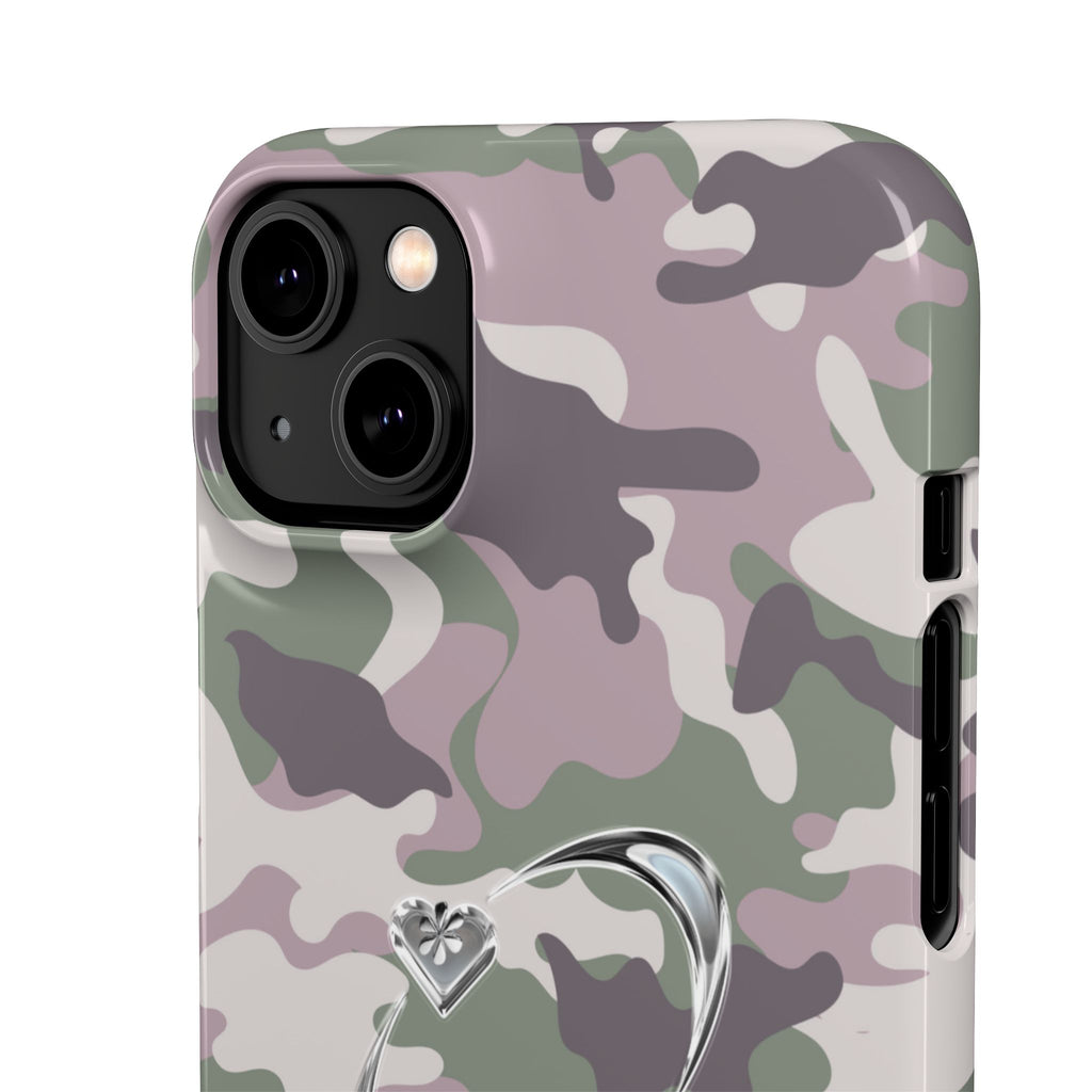 Camouflage Heart Snap Phone Case