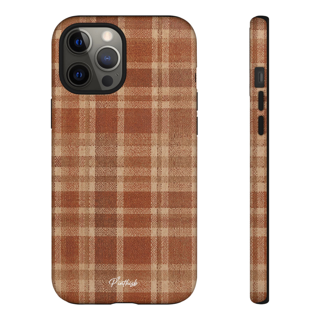 Rustic Brown Cozy Plaid Tough Case