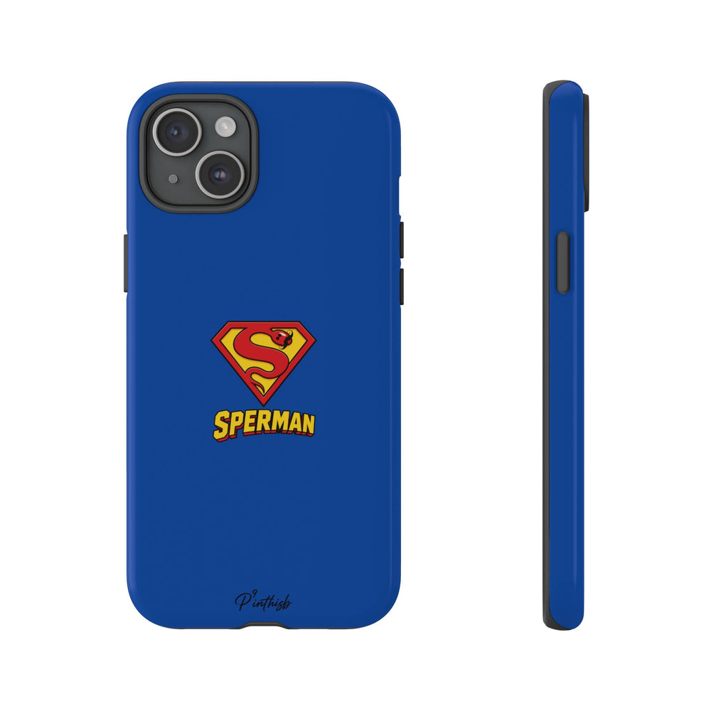 "SPERMAN" Parody Logo Tough Phone Case