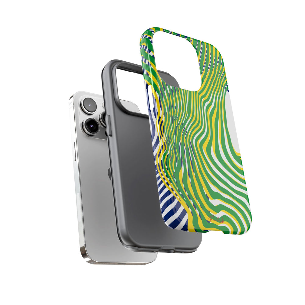 Abstract Green Wave Phone Case