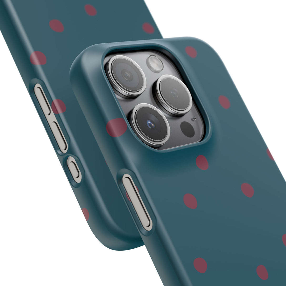 Teal & Burgundy Polka Dot Snap Phone Case