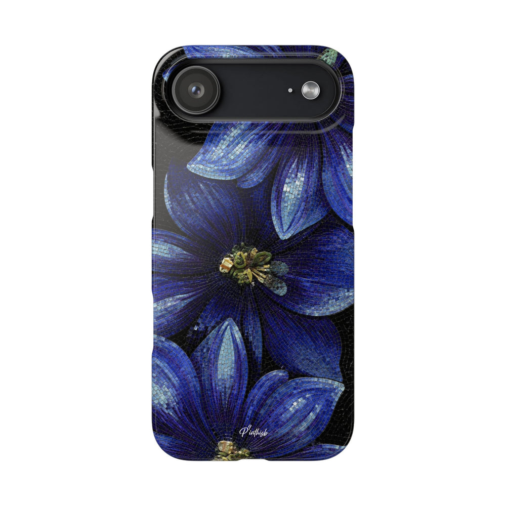 Blue Floral Snap Case