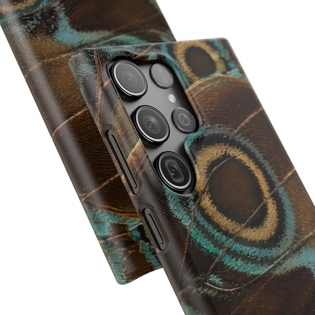 Peacock Feather Pattern Snap Case