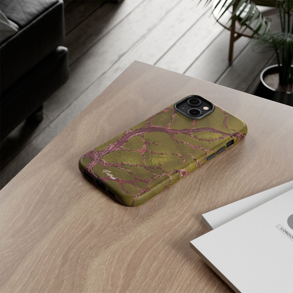 Olive & Rose Gold Tree Pattern Phone Case
