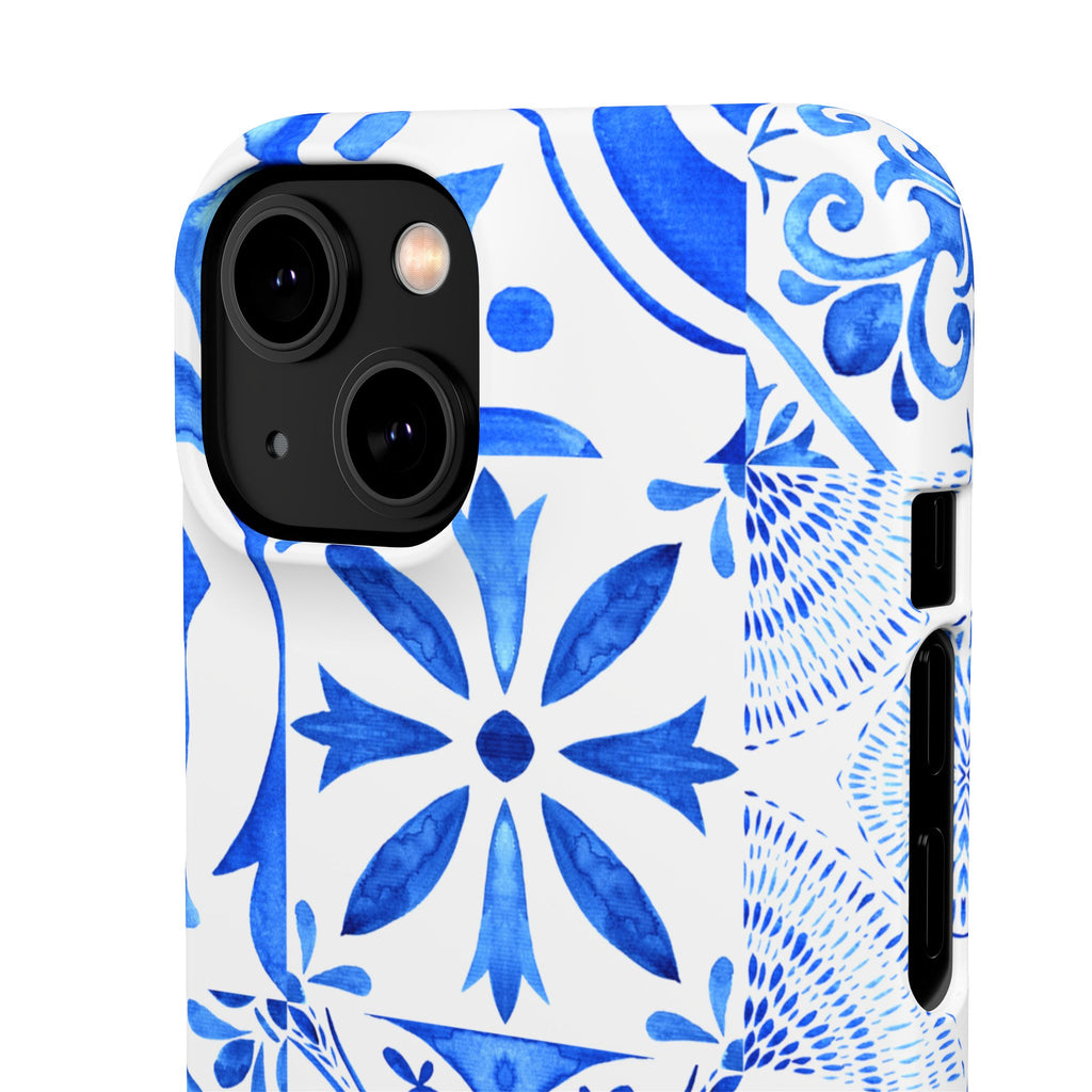 Blue Tile Pattern Snap Phone Case