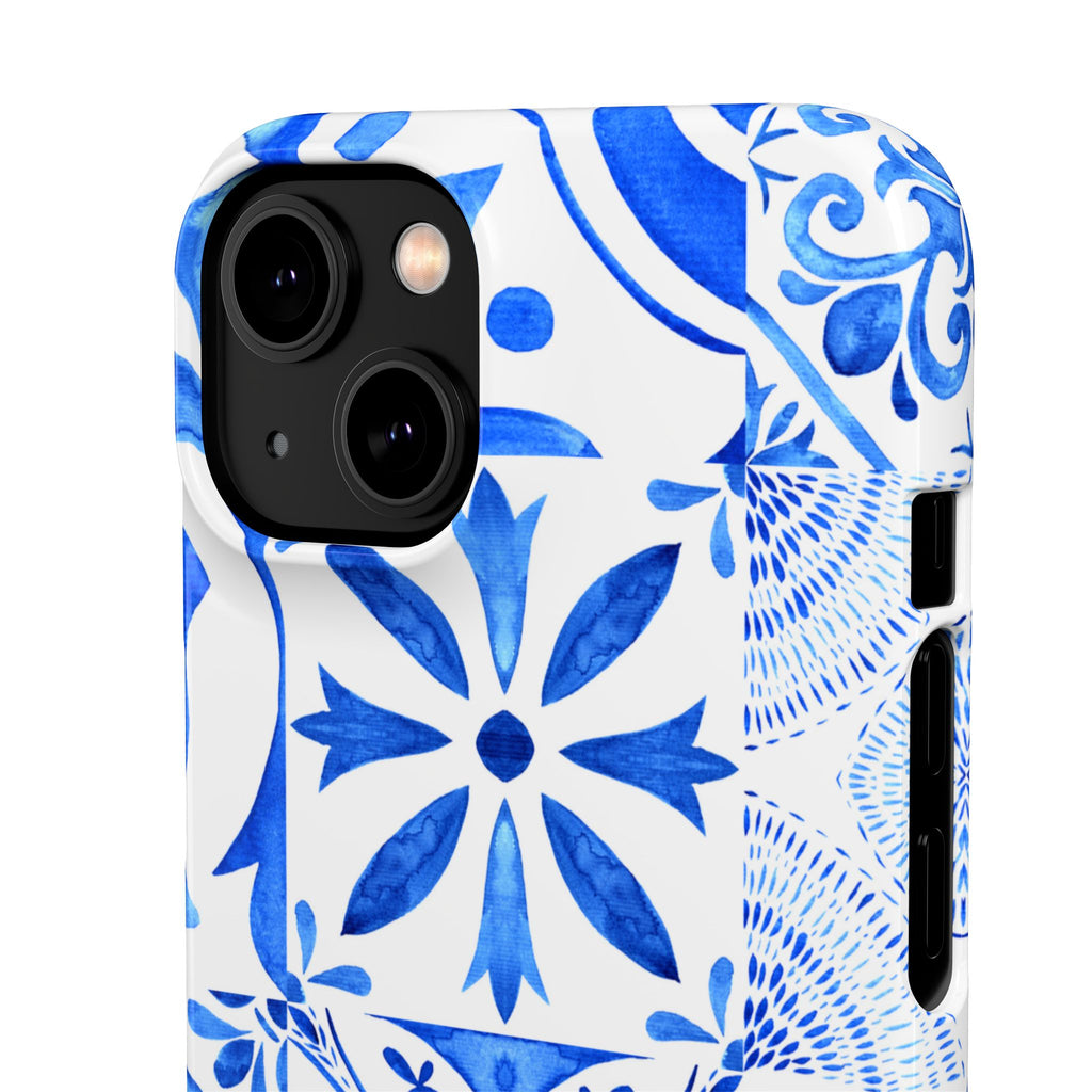 Blue Tile Pattern Snap Phone Case