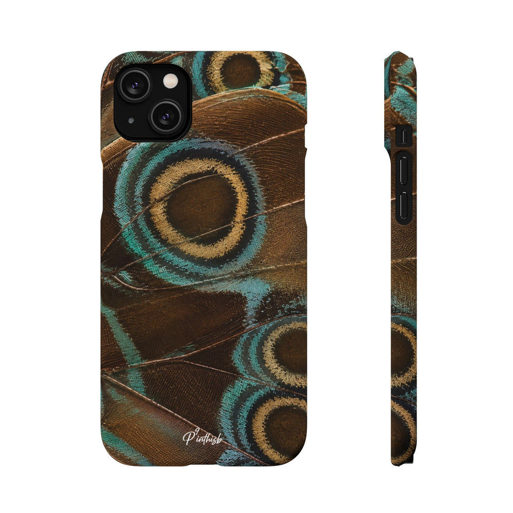 Peacock Feather Pattern Snap Case