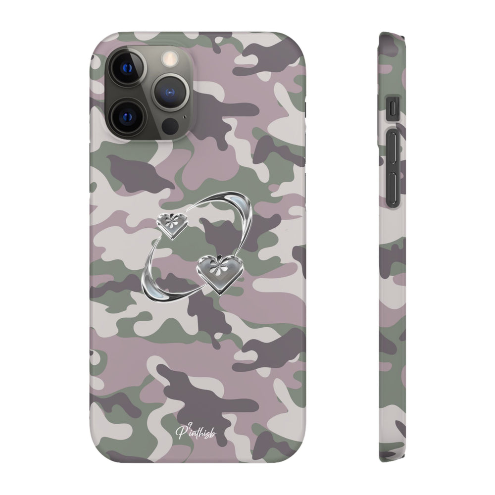 Camouflage Heart Snap Phone Case