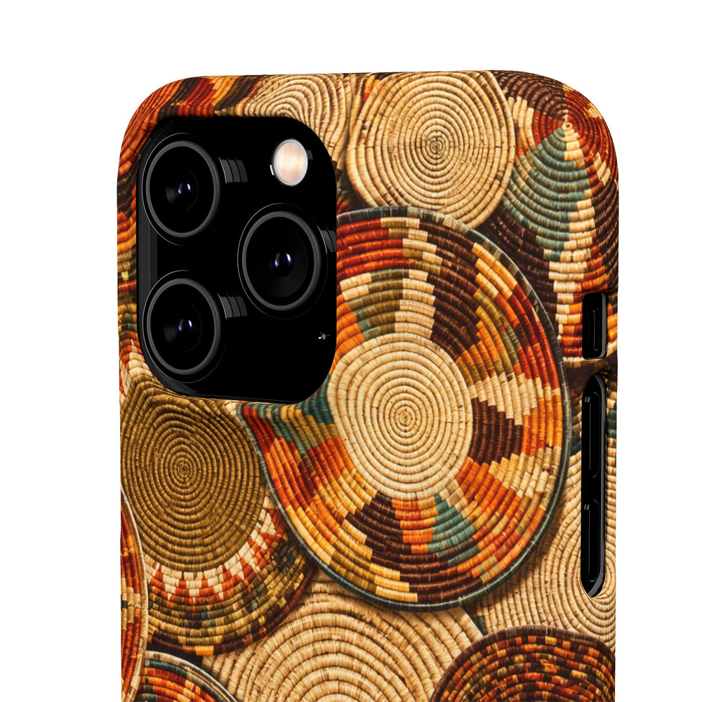 Bohemian Woven Basket Pattern Snap Case