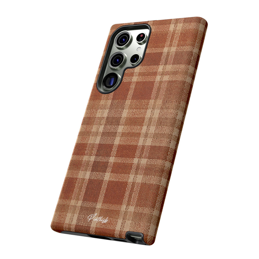 Rustic Brown Cozy Plaid Tough Case