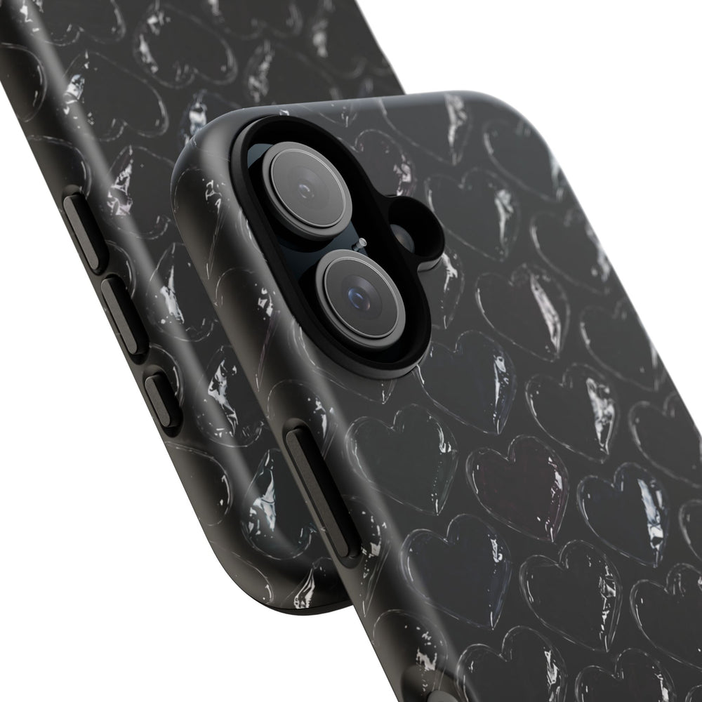 Black Pop Hearts Tough Case