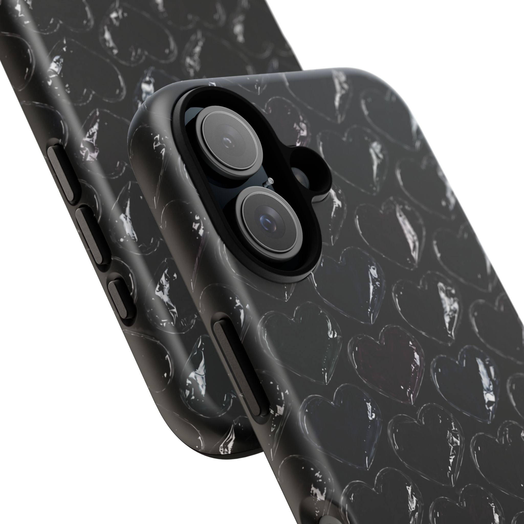Black Pop Hearts Tough Case