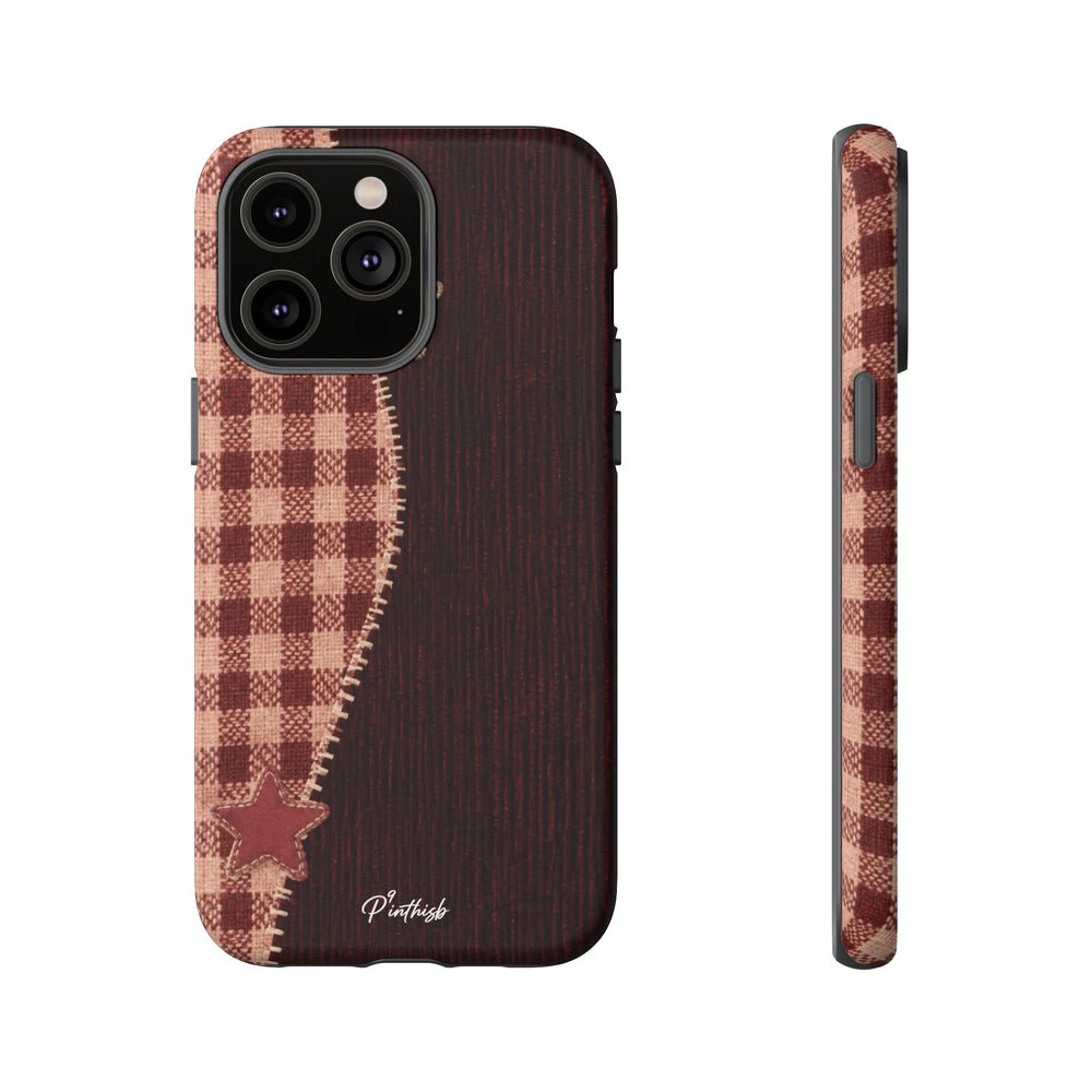 Rustic Plaid Stars Phone Case