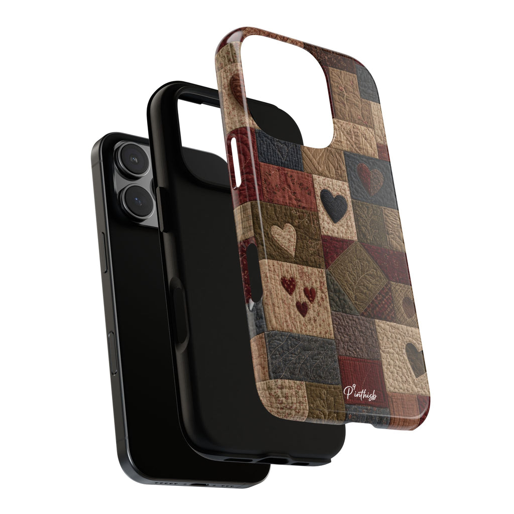 Patchwork Hearts Phone Case